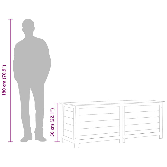Cutie de perne de exterior antracit 150x50x56cm lemn masiv brad - WALTI WALTI