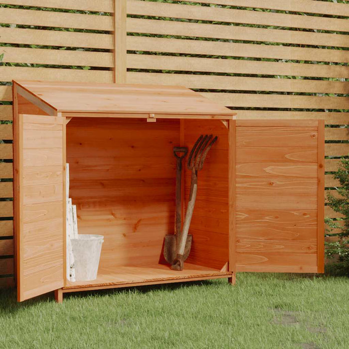 Șopron de grădină, maro, 102x52x112 cm, lemn masiv de brad - WALTI WALTI