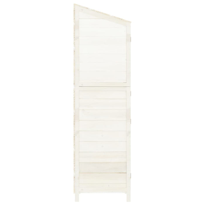 Șopron de grădină, alb, 102x52x174,5 cm, lemn masiv de brad - WALTI WALTI