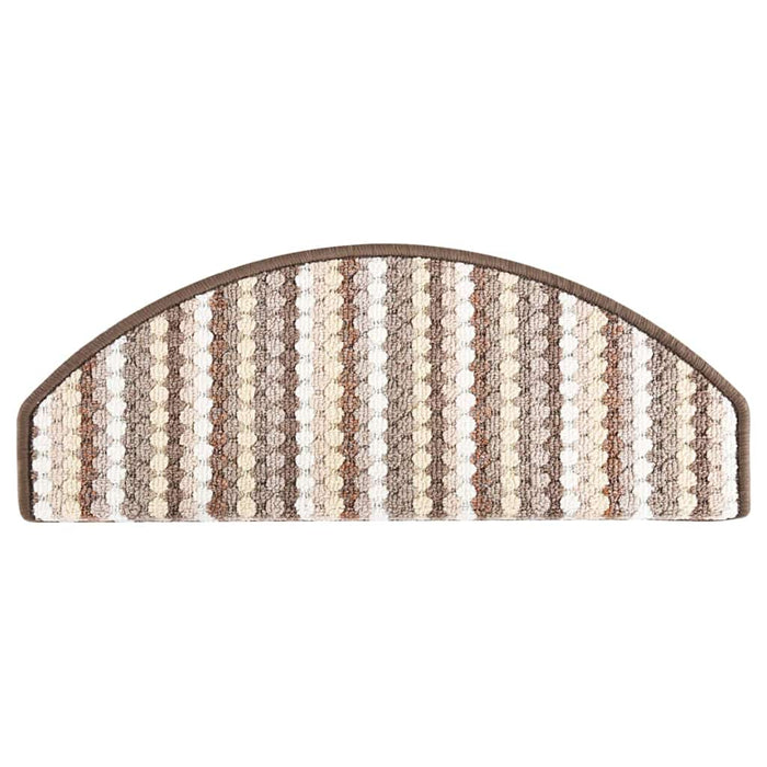 Covorașe scări autoadezive, 15 buc., maro multicolor, 65x24x4cm WALTI
