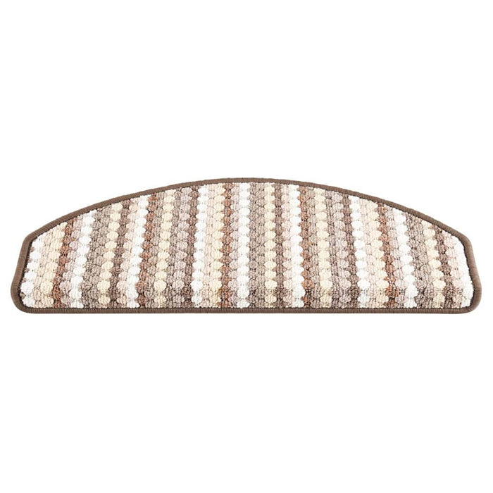 Covorașe scări autoadezive, 15 buc., maro multicolor, 65x24x4cm WALTI