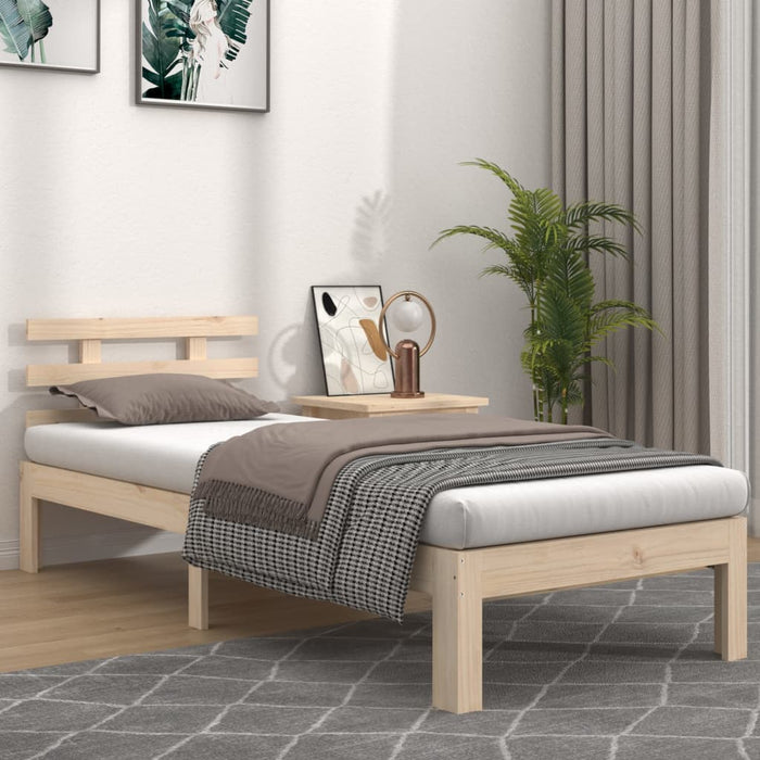 Cadru de pat single, 90x190 cm, lemn masiv - WALTI WALTI