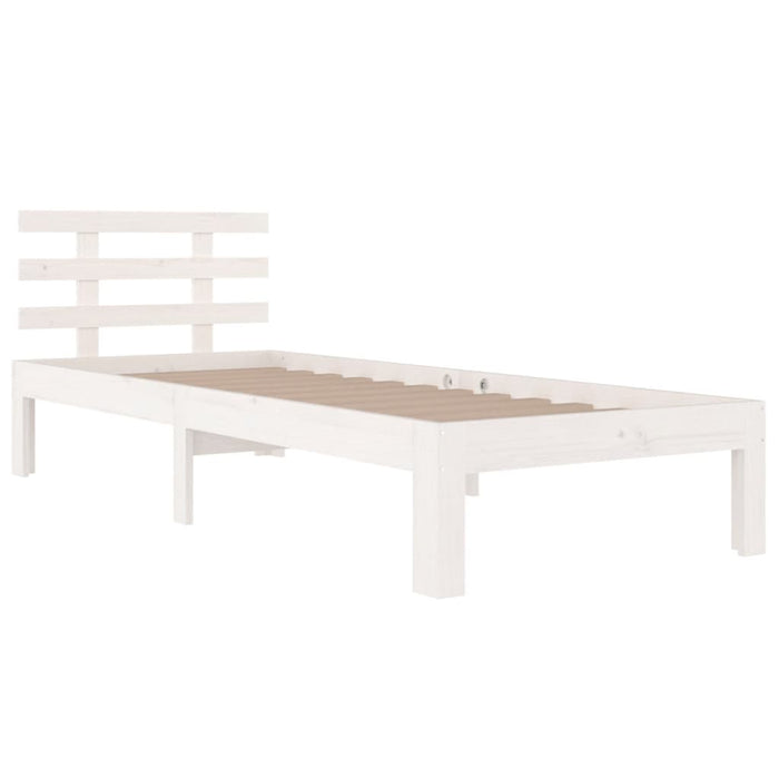 Cadru de pat single, alb, 90x190 cm, lemn masiv - WALTI WALTI