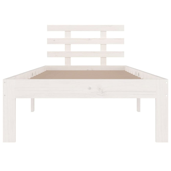 Cadru de pat single, alb, 90x190 cm, lemn masiv - WALTI WALTI