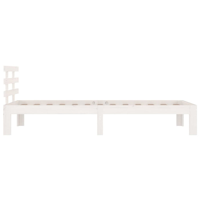 Cadru de pat single, alb, 90x190 cm, lemn masiv - WALTI WALTI