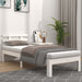 Cadru de pat single, alb, 90x190 cm, lemn masiv - WALTI WALTI