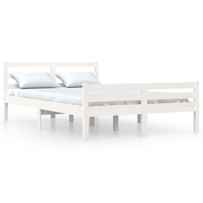 Cadru de pat King Size, alb, 150x200 cm, lemn masiv - WALTI WALTI