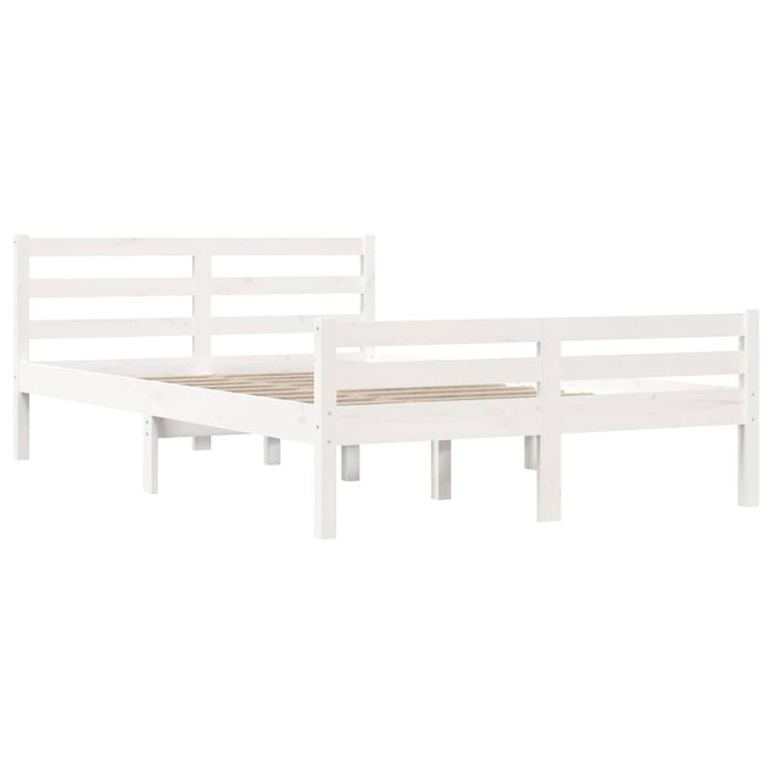 Cadru de pat King Size, alb, 150x200 cm, lemn masiv - WALTI WALTI