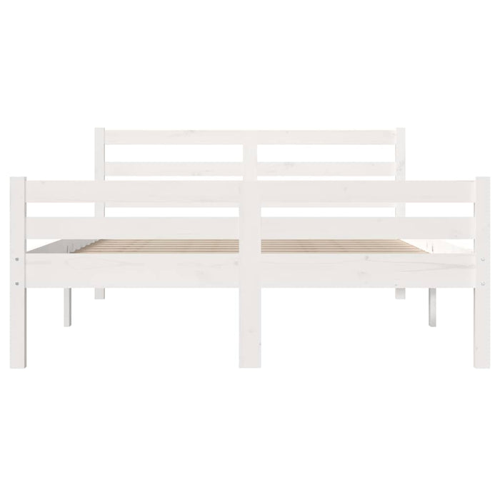 Cadru de pat King Size, alb, 150x200 cm, lemn masiv - WALTI WALTI