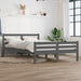 Cadru de pat King Size, gri, 150x200 cm, lemn masiv - WALTI WALTI