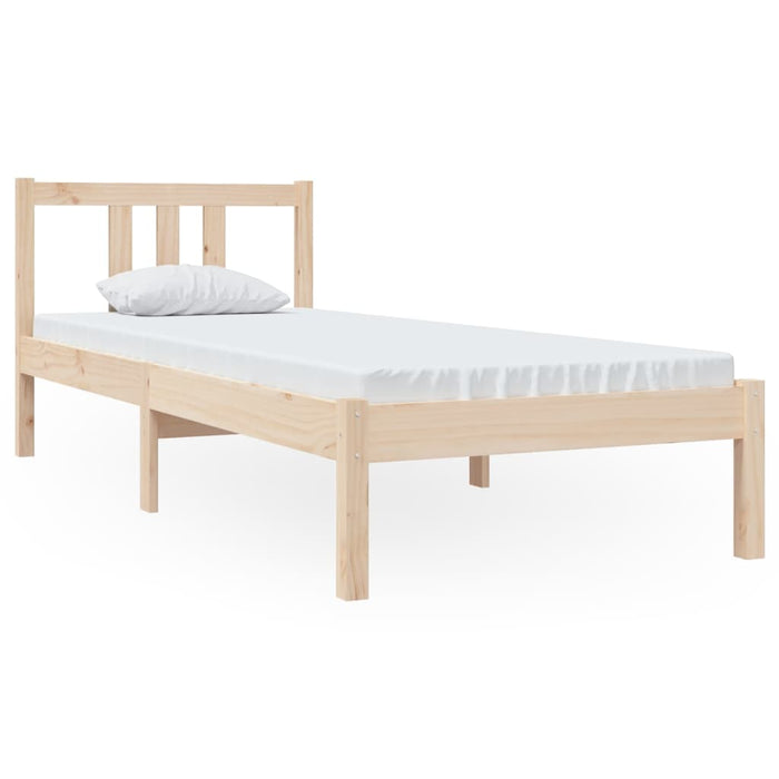 Cadru de pat mic single, 75x190 cm, lemn masiv - WALTI WALTI