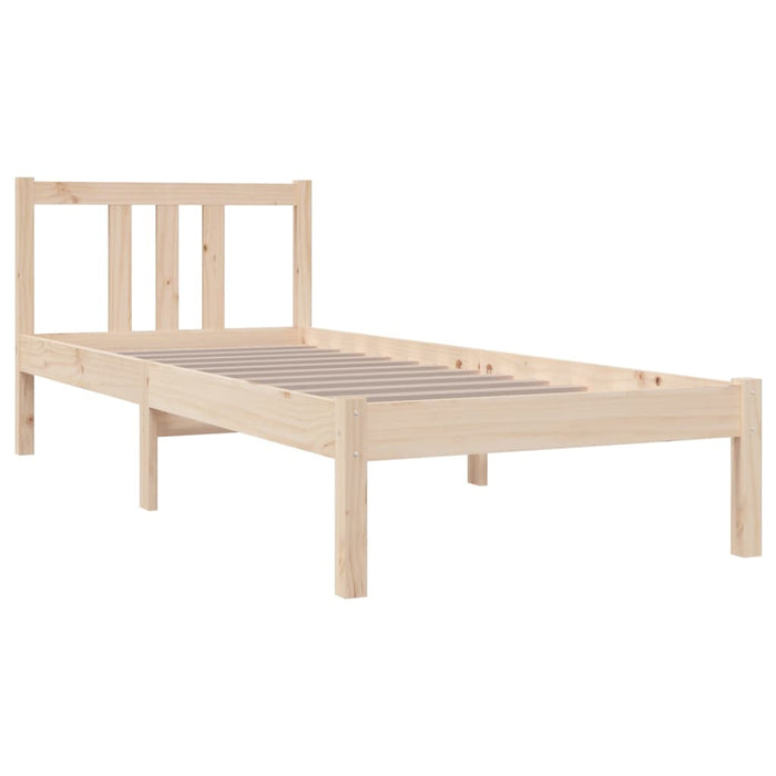 Cadru de pat mic single, 75x190 cm, lemn masiv - WALTI WALTI