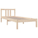 Cadru de pat mic single, 75x190 cm, lemn masiv - WALTI WALTI