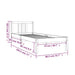 Cadru de pat mic single, 75x190 cm, lemn masiv - WALTI WALTI