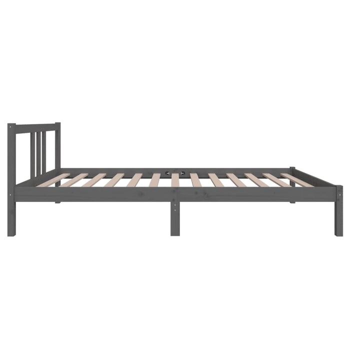 Cadru de pat, gri, 100x200 cm, lemn masiv de pin WALTI