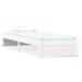 Cadru de pat mic single, alb, 75x190 cm, lemn masiv - WALTI WALTI