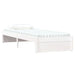 Cadru de pat mic single, alb, 75x190 cm, lemn masiv - WALTI WALTI