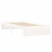 Cadru de pat mic single, alb, 75x190 cm, lemn masiv - WALTI WALTI