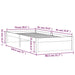 Cadru de pat mic single, alb, 75x190 cm, lemn masiv - WALTI WALTI