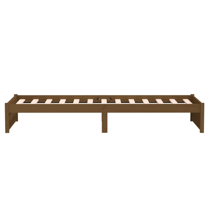 Cadru de pat mic single, maro miere, 75x190 cm, lemn masiv - WALTI WALTI