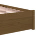 Cadru de pat mic single, maro miere, 75x190 cm, lemn masiv - WALTI WALTI