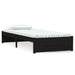 Cadru de pat mic single, negru, 75x190 cm, lemn masiv - WALTI WALTI