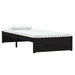 Cadru de pat mic single, negru, 75x190 cm, lemn masiv - WALTI WALTI