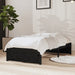 Cadru de pat mic single, negru, 75x190 cm, lemn masiv - WALTI WALTI