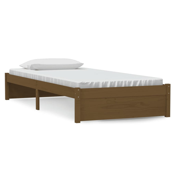 Cadru de pat single, maro miere, 90x190 cm, lemn masiv - WALTI WALTI