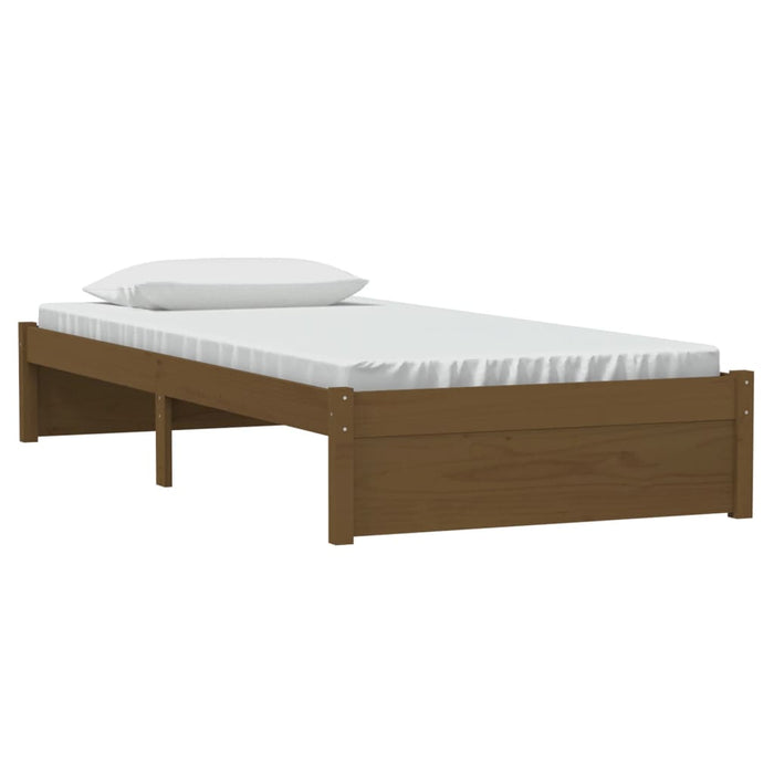 Cadru de pat single, maro miere, 90x190 cm, lemn masiv - WALTI WALTI