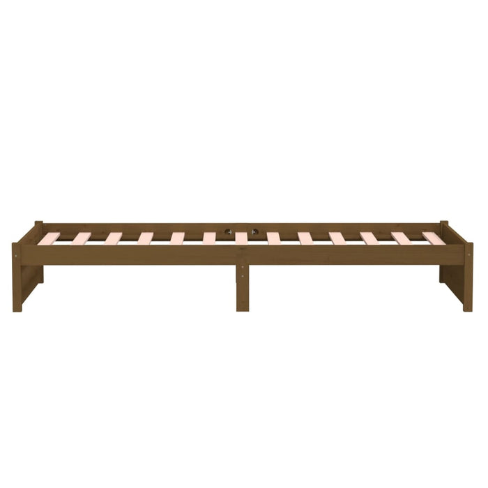 Cadru de pat single, maro miere, 90x190 cm, lemn masiv - WALTI WALTI