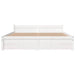 Cadru de pat King Size, alb, 150x200 cm, lemn masiv - WALTI WALTI