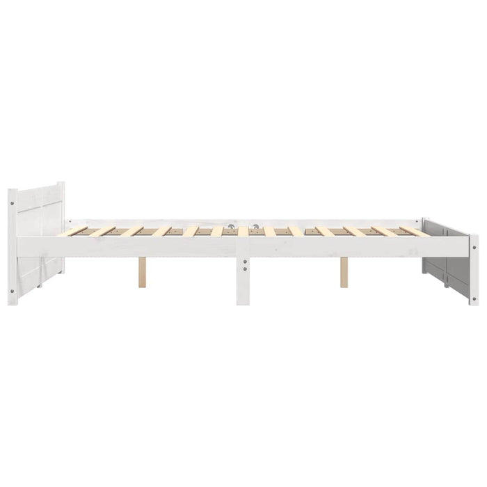 Cadru de pat King Size, alb, 150x200 cm, lemn masiv - WALTI WALTI