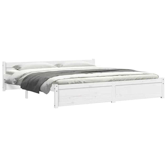Cadru de pat Super King, alb, 180x200 cm, lemn masiv - WALTI WALTI