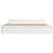 Cadru de pat Super King, alb, 180x200 cm, lemn masiv - WALTI WALTI