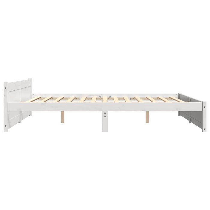 Cadru de pat Super King, alb, 180x200 cm, lemn masiv - WALTI WALTI