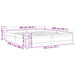Cadru de pat Super King, alb, 180x200 cm, lemn masiv - WALTI WALTI