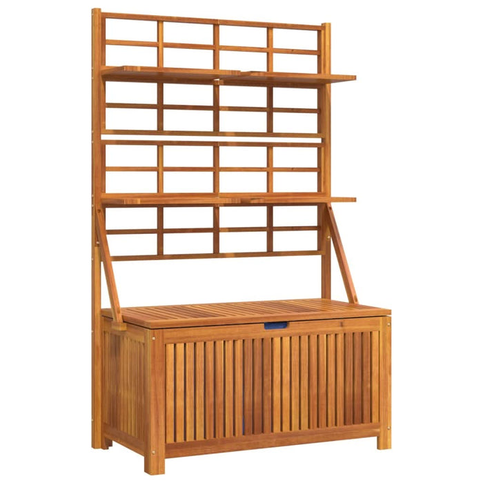 Cutie de depozitare cu spalier, 99x50x160 cm, lemn masiv acacia - WALTI WALTI