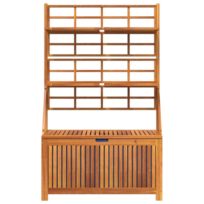 Cutie de depozitare cu spalier, 99x50x160 cm, lemn masiv acacia - WALTI WALTI