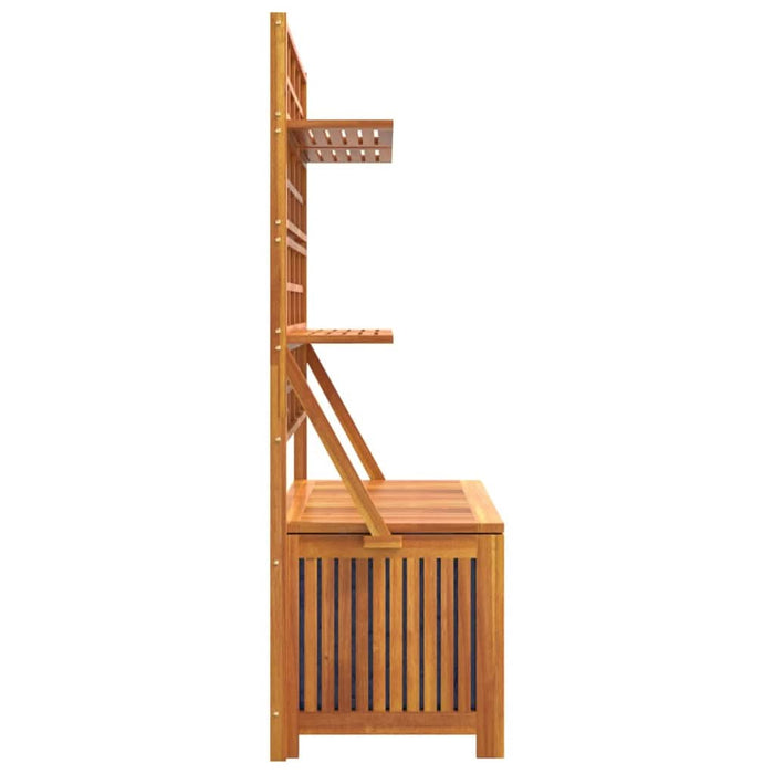 Cutie de depozitare cu spalier, 99x50x160 cm, lemn masiv acacia - WALTI WALTI