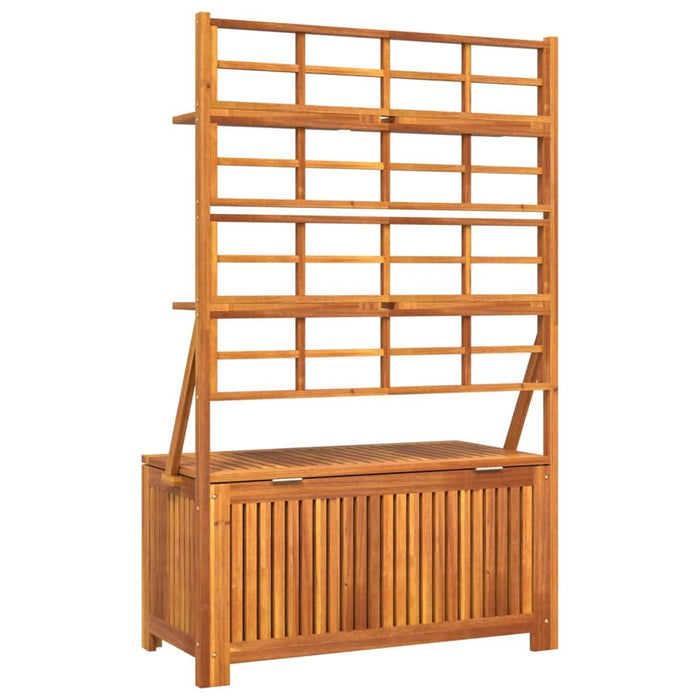Cutie de depozitare cu spalier, 99x50x160 cm, lemn masiv acacia - WALTI WALTI