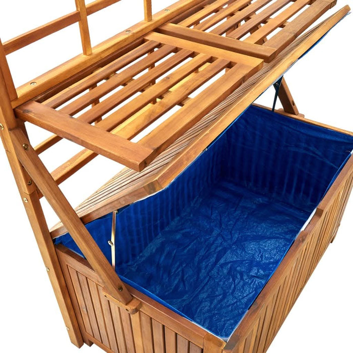 Cutie de depozitare cu spalier, 99x50x160 cm, lemn masiv acacia - WALTI WALTI