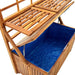 Cutie de depozitare cu spalier, 99x50x160 cm, lemn masiv acacia - WALTI WALTI