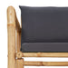 Set mobilier de grădină cu perne gri închis, 2 piese, bambus - WALTI WALTI