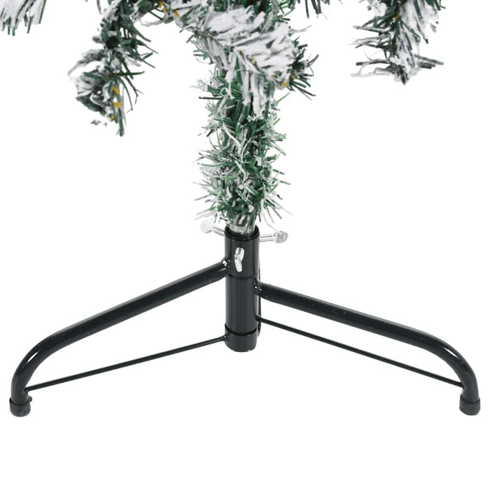 Jumătate brad de Crăciun artificial subțire, cu zăpadă, 150 cm - WALTI WALTI