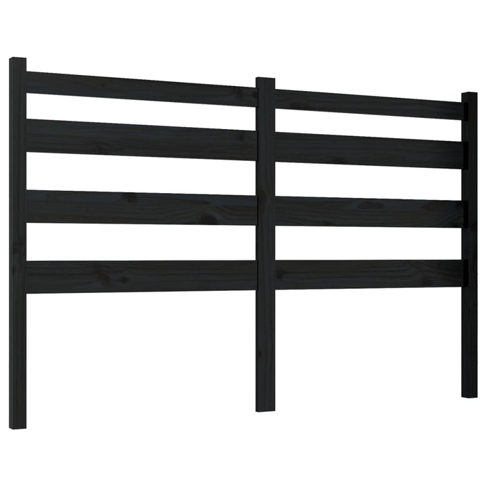 Tăblie de pat, negru, 206x4x100 cm, lemn masiv de pin - WALTI WALTI