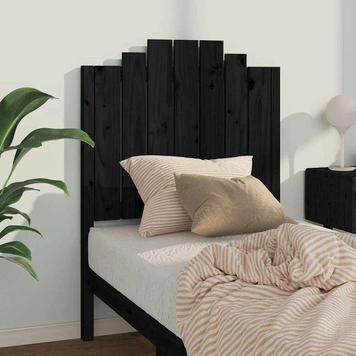 Tăblie de pat, negru, 81x4x110 cm, lemn masiv de pin - WALTI WALTI