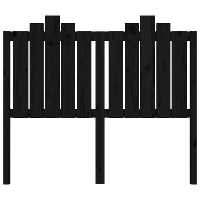 Tăblie de pat, negru, 126x4x110 cm, lemn masiv de pin - WALTI WALTI
