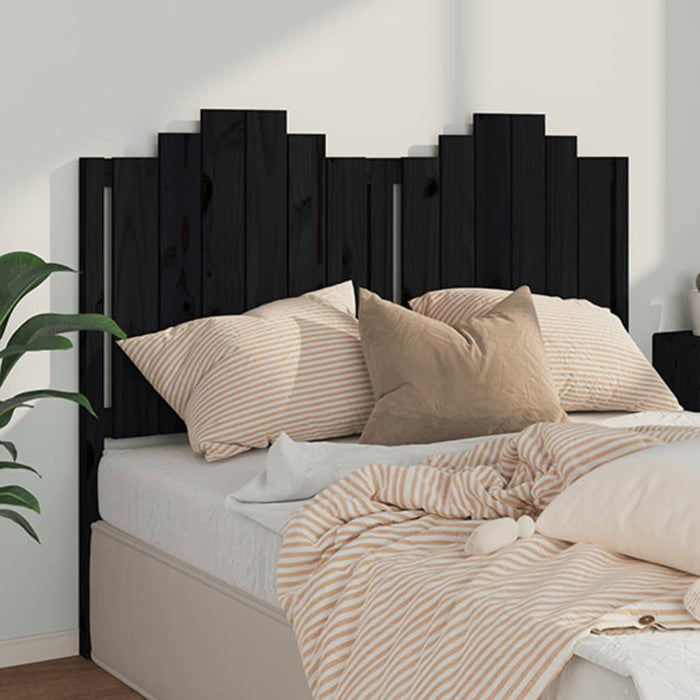 Tăblie de pat, negru, 146x4x110 cm, lemn masiv de pin - WALTI WALTI