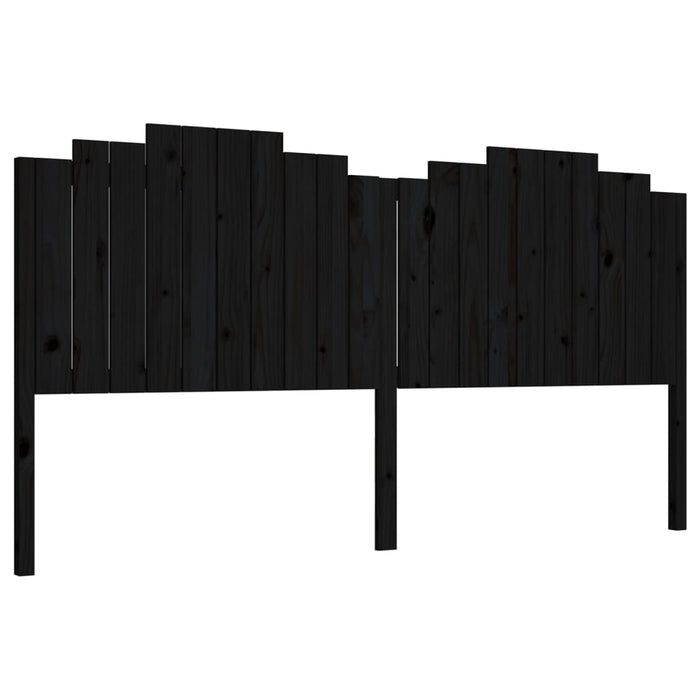 Tăblie de pat, negru, 206x4x110 cm, lemn masiv de pin - WALTI WALTI